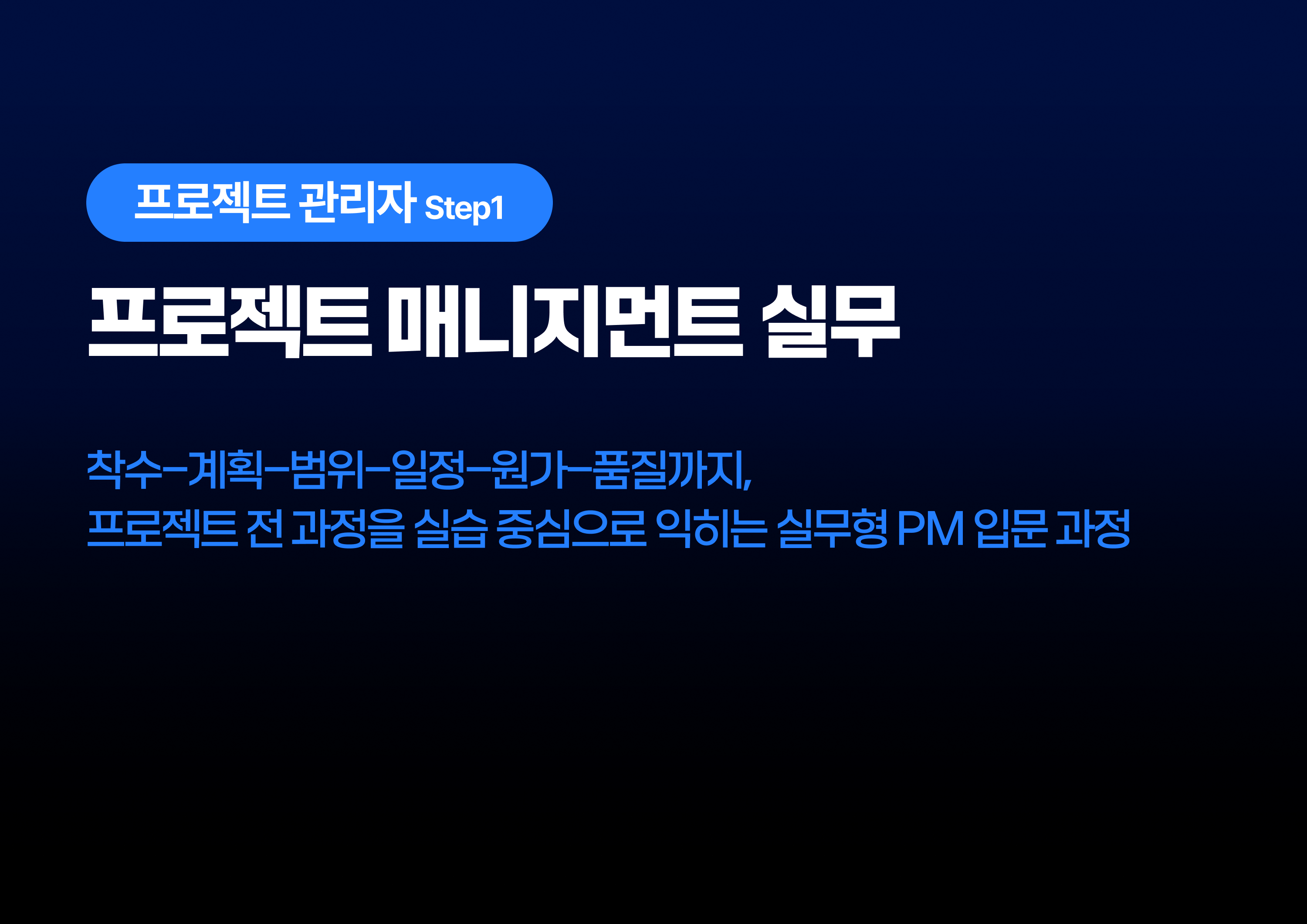 프로젝트 매니지먼트 실무