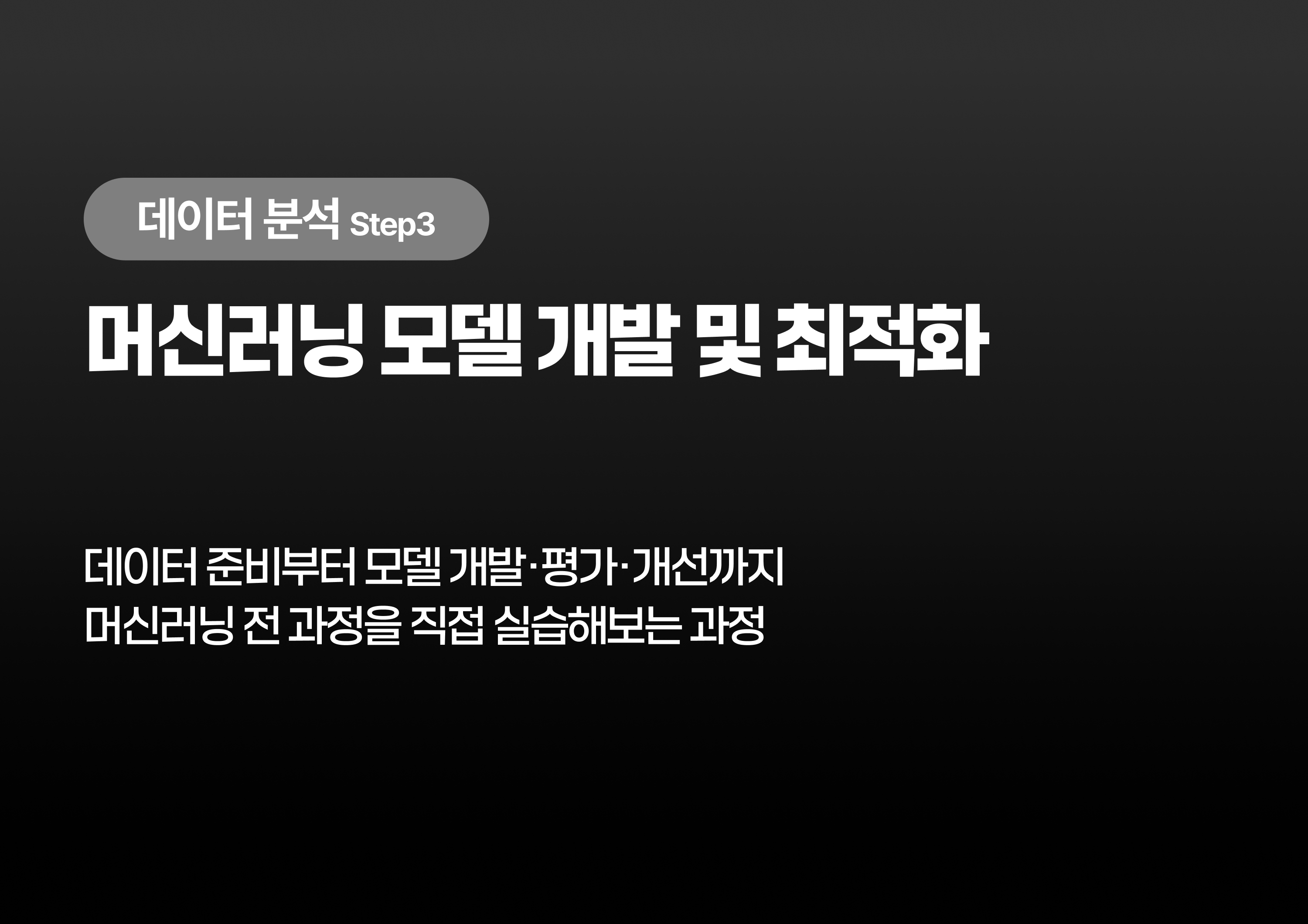 머신러닝 모델 개발 및 최적화